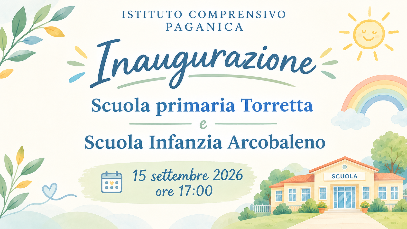 Inaugurazione delle nuove Scuole primaria e infanzia di “Torretta- Gignano”